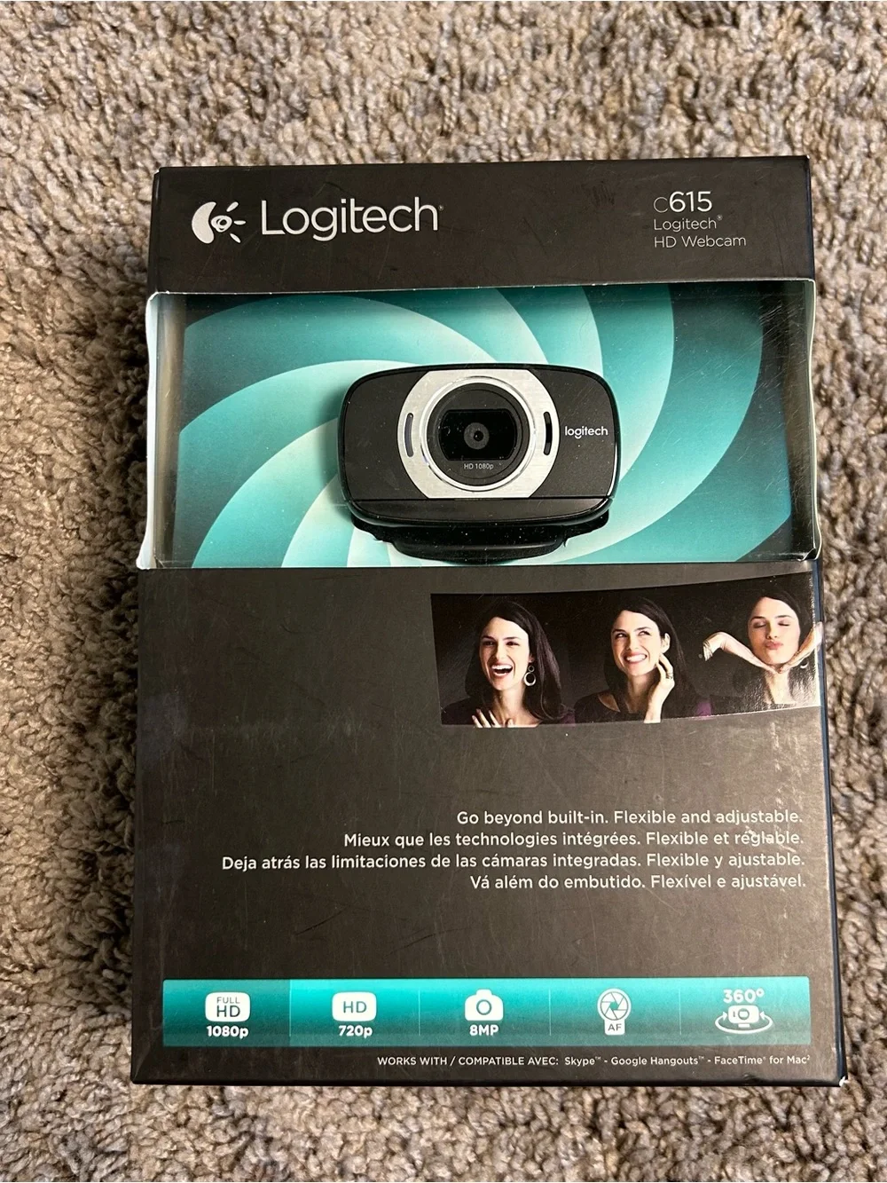 Logitech C615 Black and Silver HD Webcam